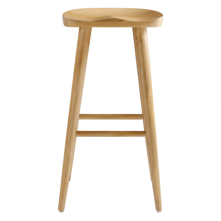 Saville Backless Wood Bar Stools Set of 2 in Oak