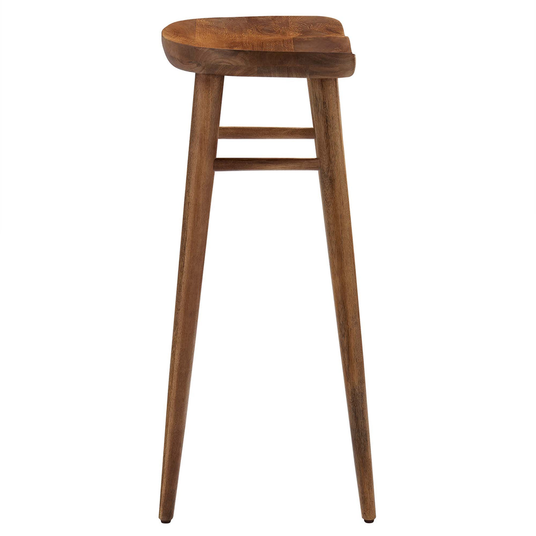 Saville Backless Wood Bar Stools Set of 2 in Walnut
