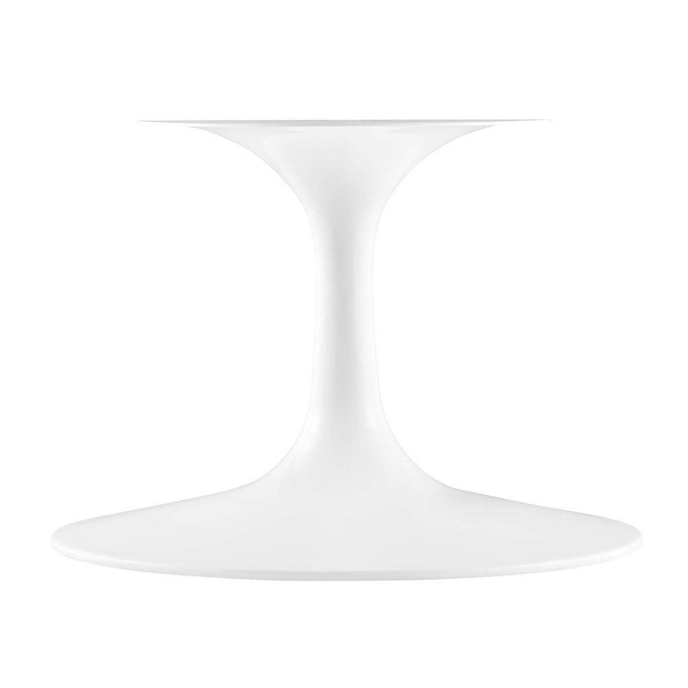 Lippa 36" Round Faux Travertine Coffee Table in White Travertine