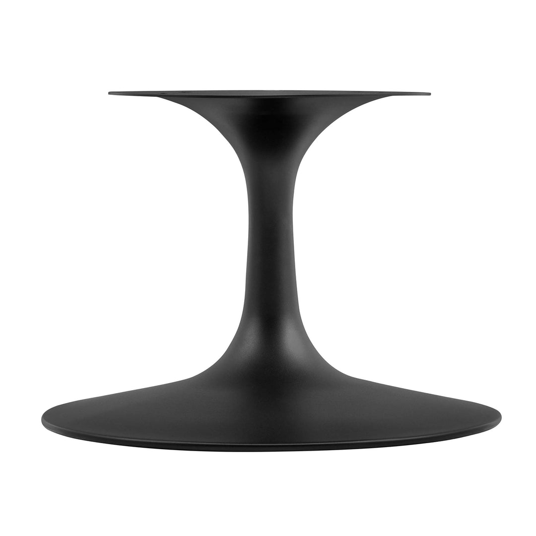 Lippa 36" Round Faux Travertine Coffee Table in Black Travertine