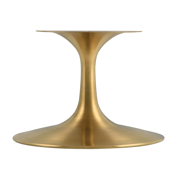 Lippa 36" Round Faux Travertine Coffee Table in Gold Travertine