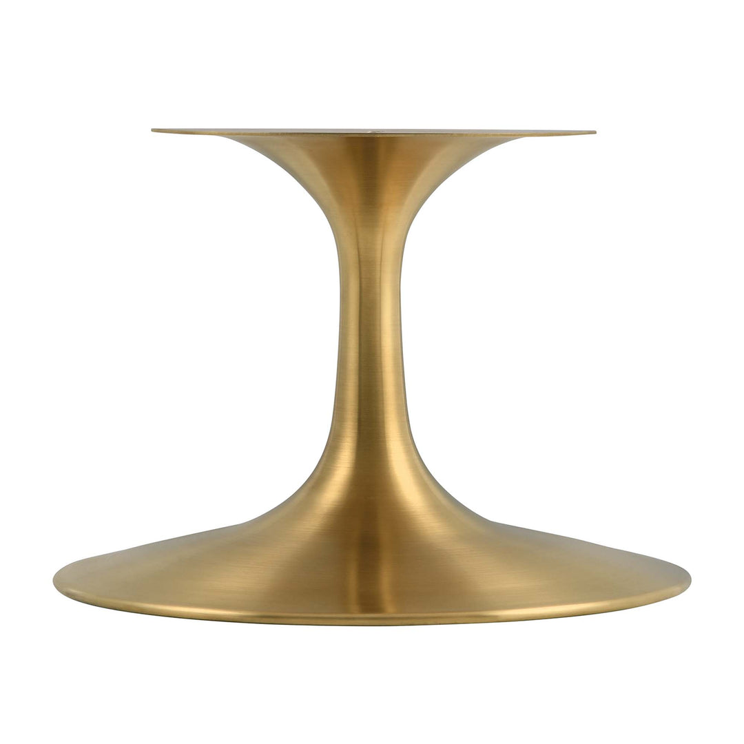 Lippa 36" Round Faux Travertine Coffee Table in Gold Travertine