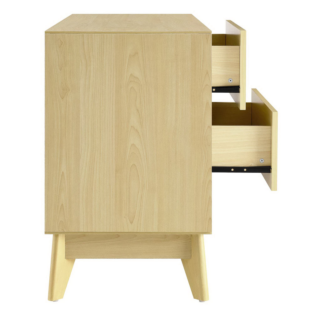 Nectar 43" Wood Grain Accent Cabinet in Natural White