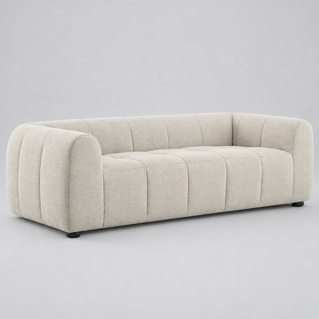 Liana Upholstered Fabric Sofa in Linen