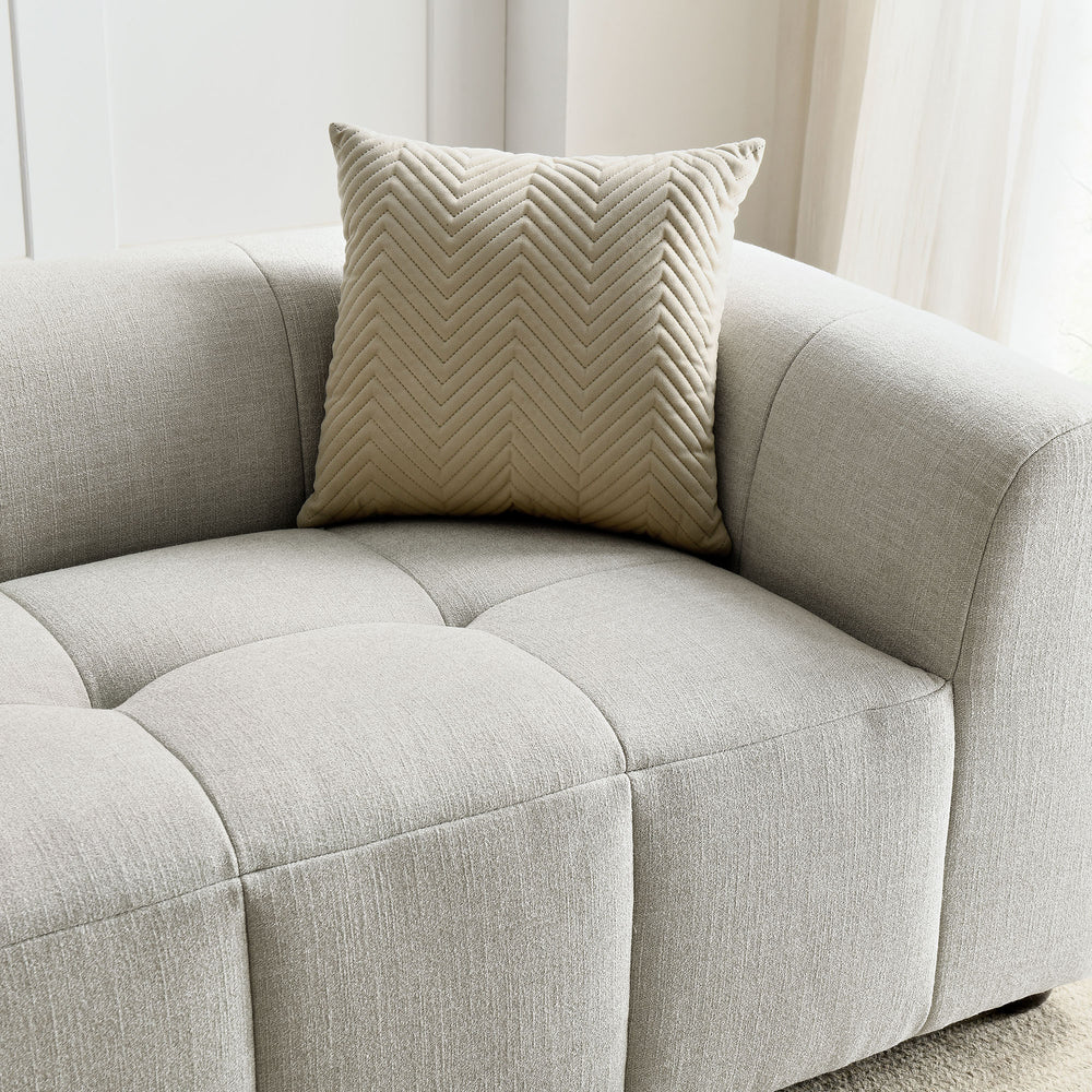 Liana Upholstered Fabric Sofa in Linen