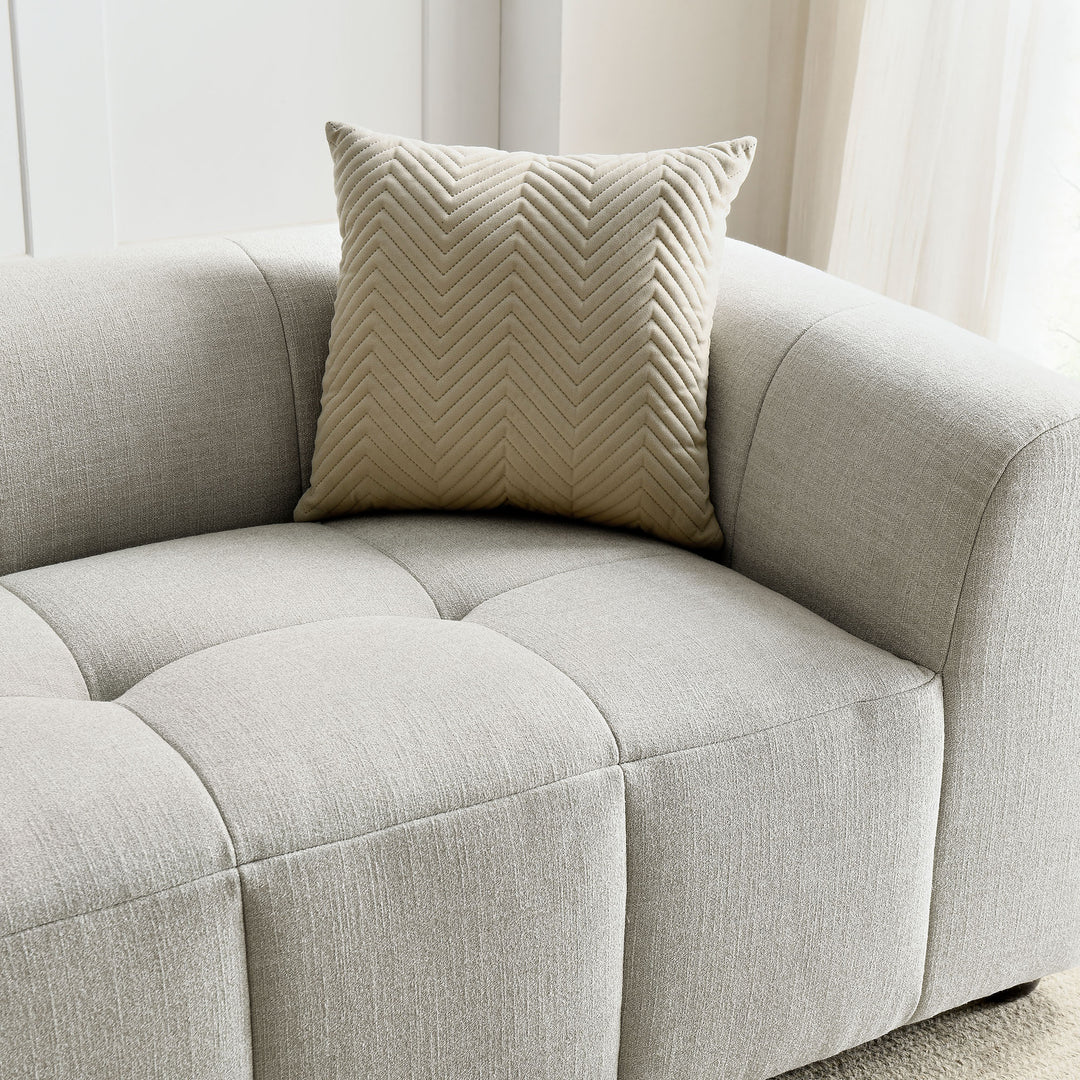 Liana Upholstered Fabric Sofa in Linen
