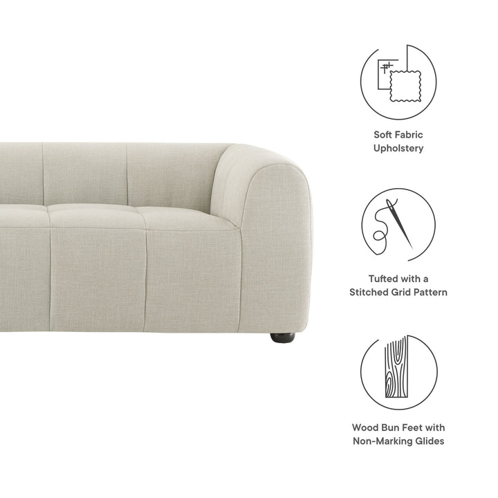 Liana Upholstered Fabric Sofa in Linen