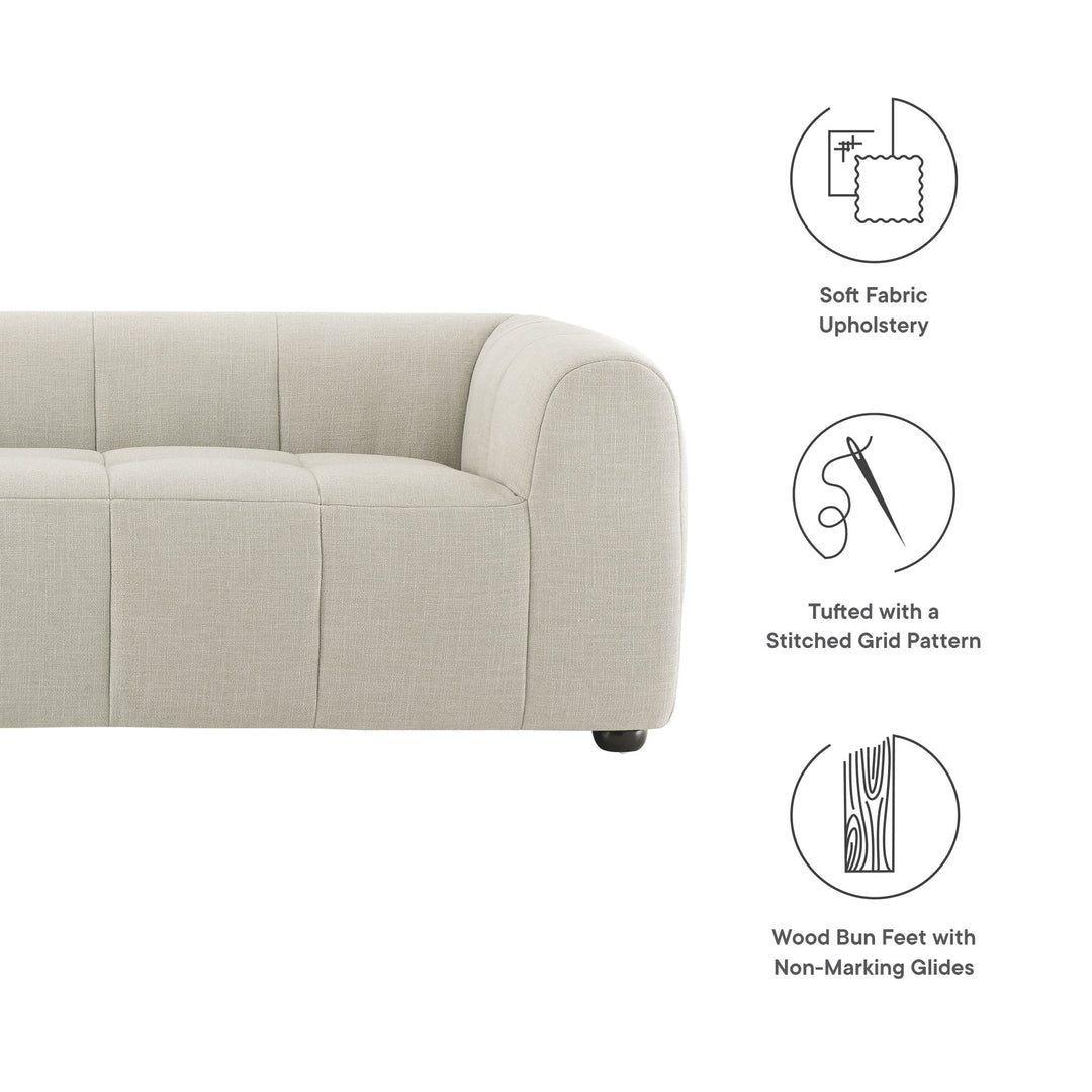 Liana Upholstered Fabric Sofa in Linen