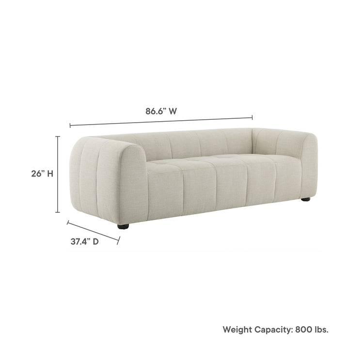 Liana Upholstered Fabric Sofa in Linen
