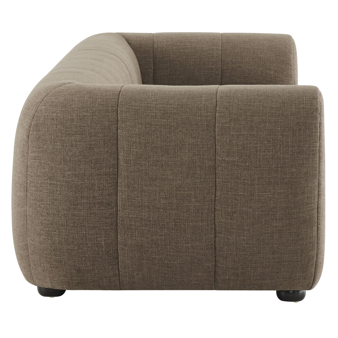 Liana Upholstered Fabric Sofa in Mocha