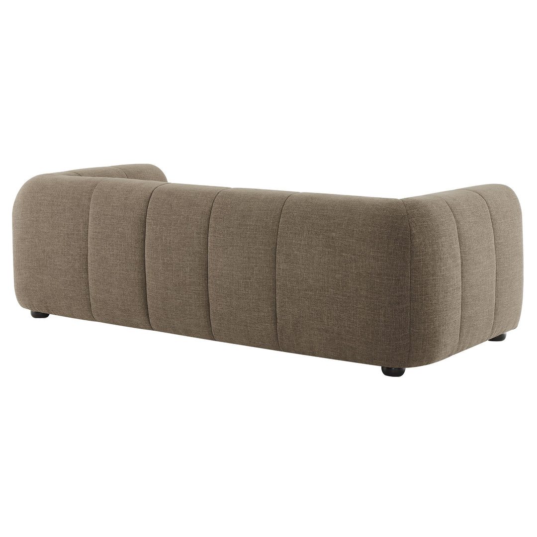 Liana Upholstered Fabric Sofa in Mocha