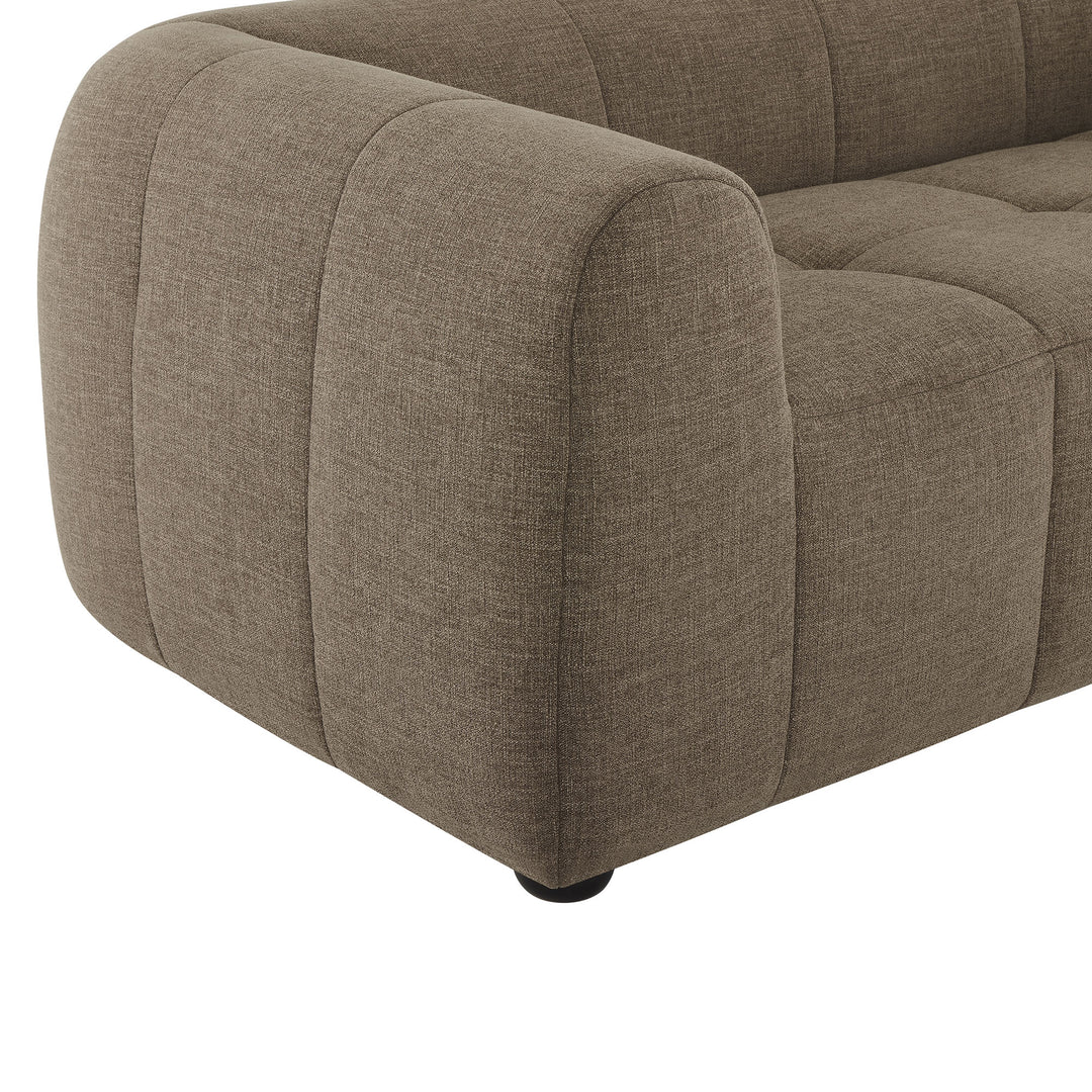 Liana Upholstered Fabric Sofa in Mocha