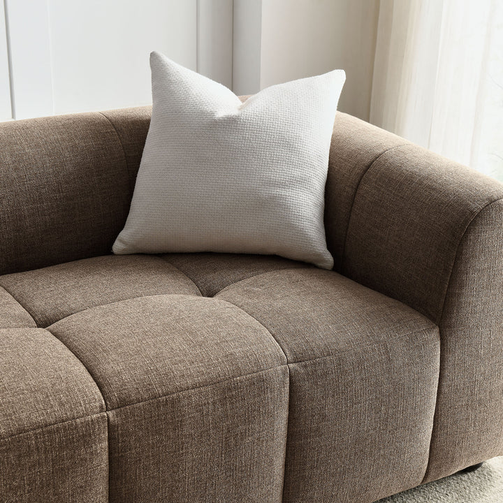 Liana Upholstered Fabric Sofa in Mocha