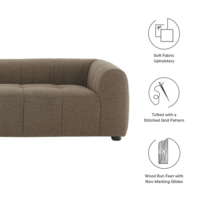 Liana Upholstered Fabric Sofa in Mocha