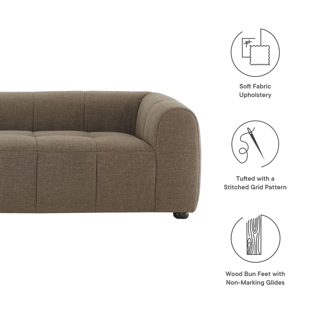 Liana Upholstered Fabric Sofa in Mocha