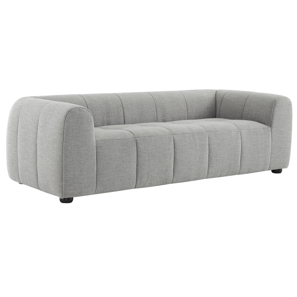 Liana Upholstered Fabric Sofa in Pewter