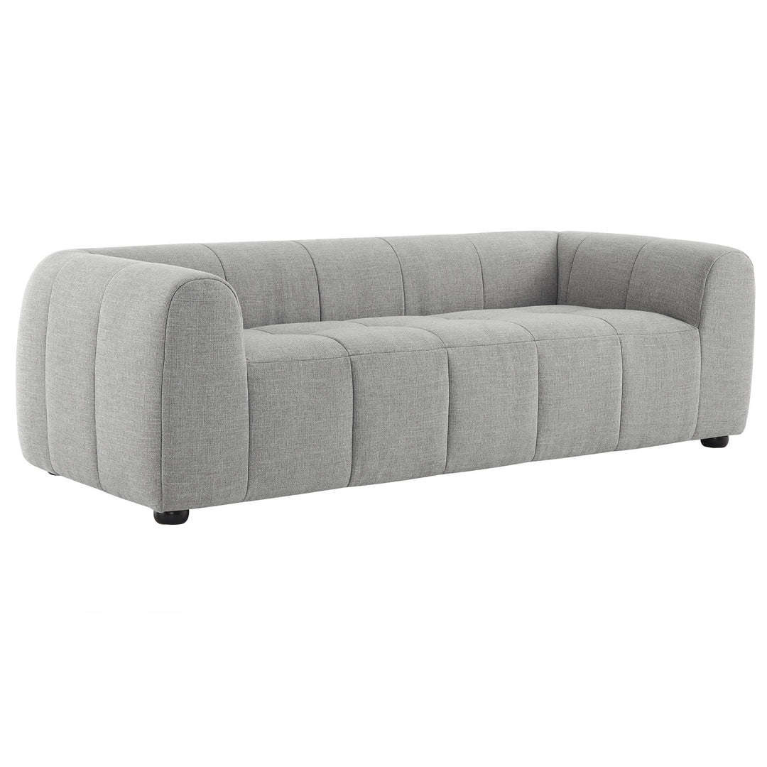 Liana Upholstered Fabric Sofa in Pewter