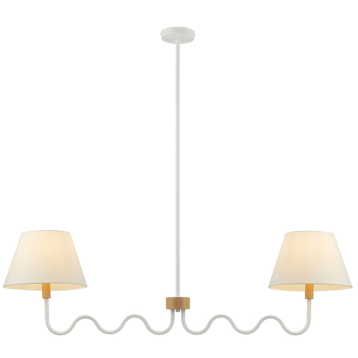Sunlit Squiggle 2-Arm Pendant Light in Natural White