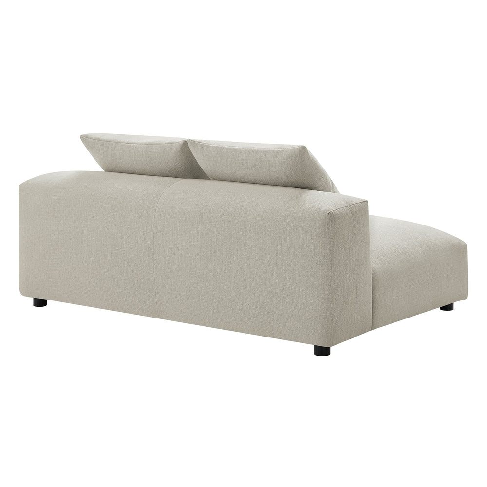Solace Modular Upholstered Fabric Armless Loveseat in Linen