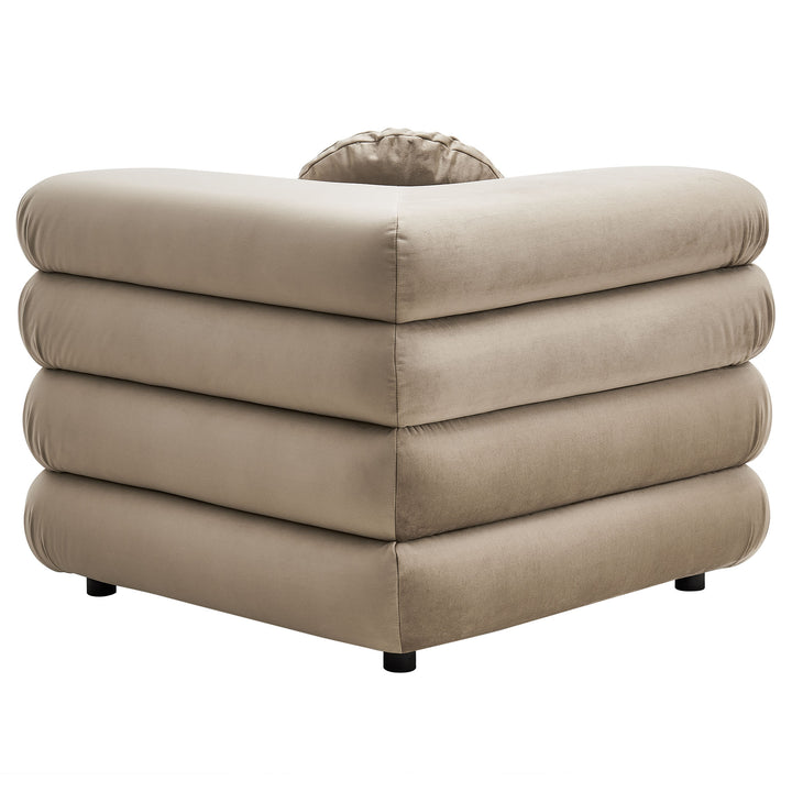 Jubilee Modular Performance Velvet Corner Chair in Taupe