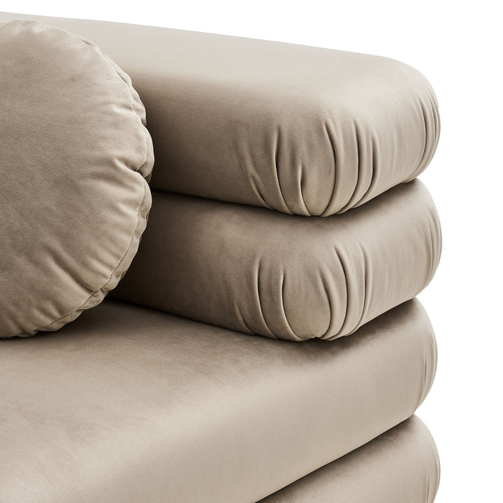 Jubilee Modular Performance Velvet Corner Chair in Taupe