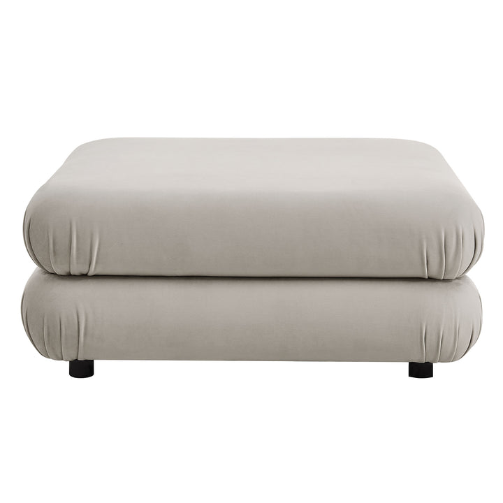 Jubilee Modular Performance Velvet Ottoman in Almond