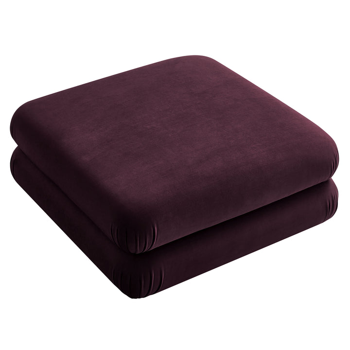 Jubilee Modular Performance Velvet Ottoman in Mulberry