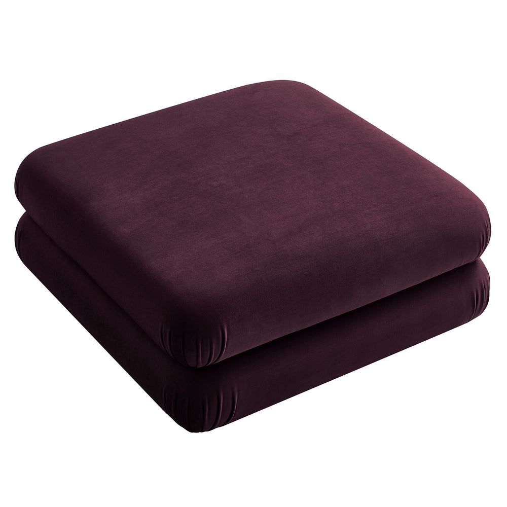 Jubilee Modular Performance Velvet Ottoman in Mulberry