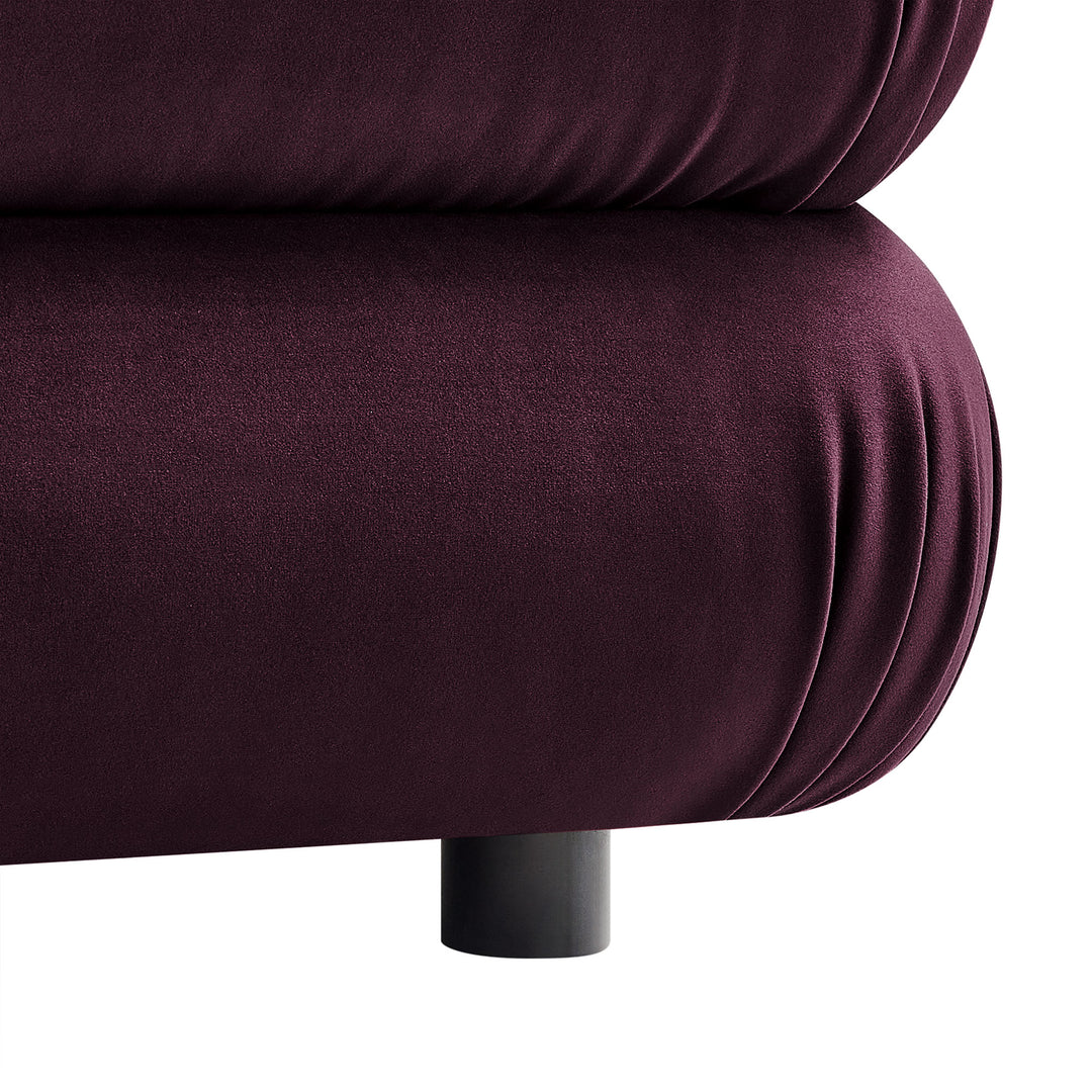 Jubilee Modular Performance Velvet Ottoman in Mulberry