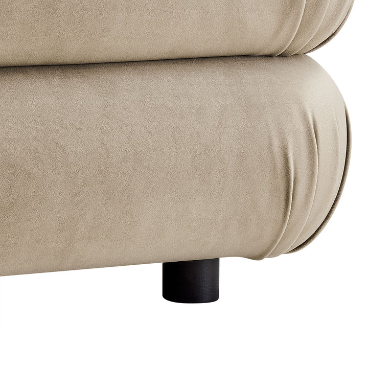 Jubilee Modular Performance Velvet Ottoman in Taupe