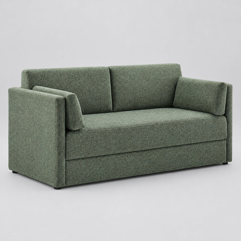 Linden Upholstered Heathered Chenille Sofa in Eucalyptus