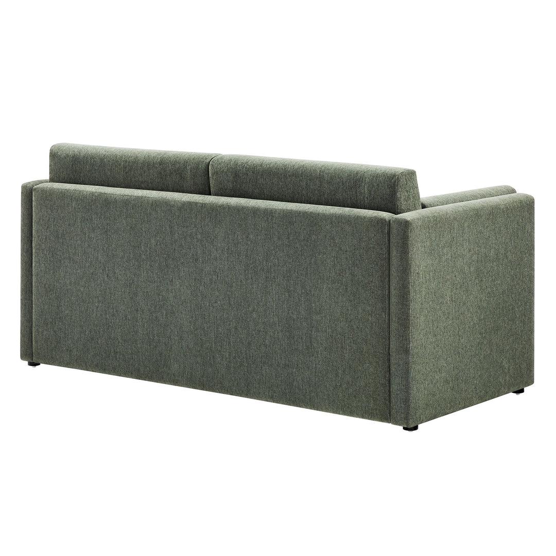 Linden Upholstered Heathered Chenille Sofa in Eucalyptus
