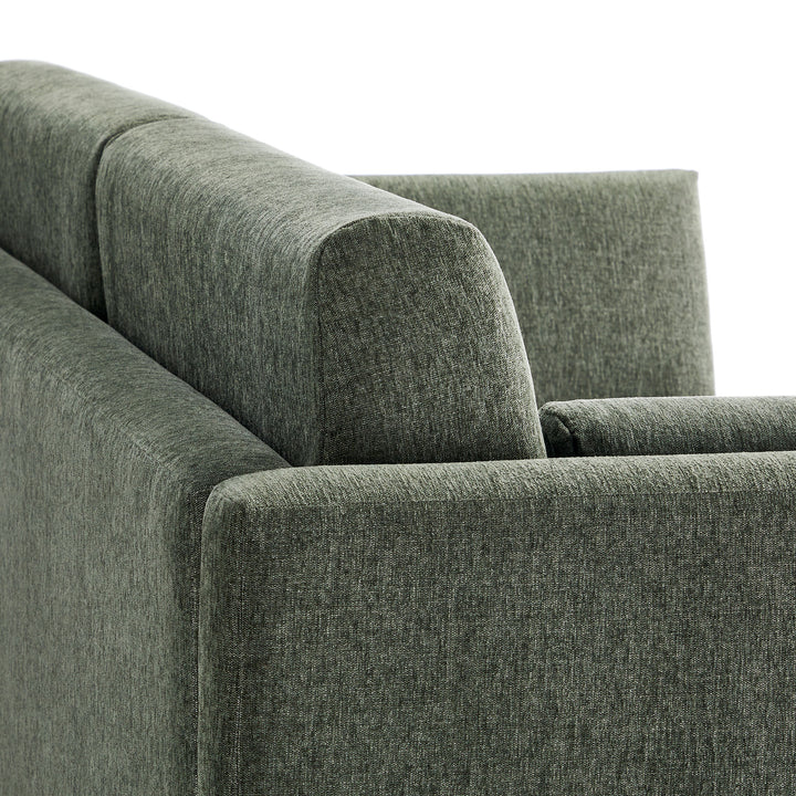 Linden Upholstered Heathered Chenille Sofa in Eucalyptus