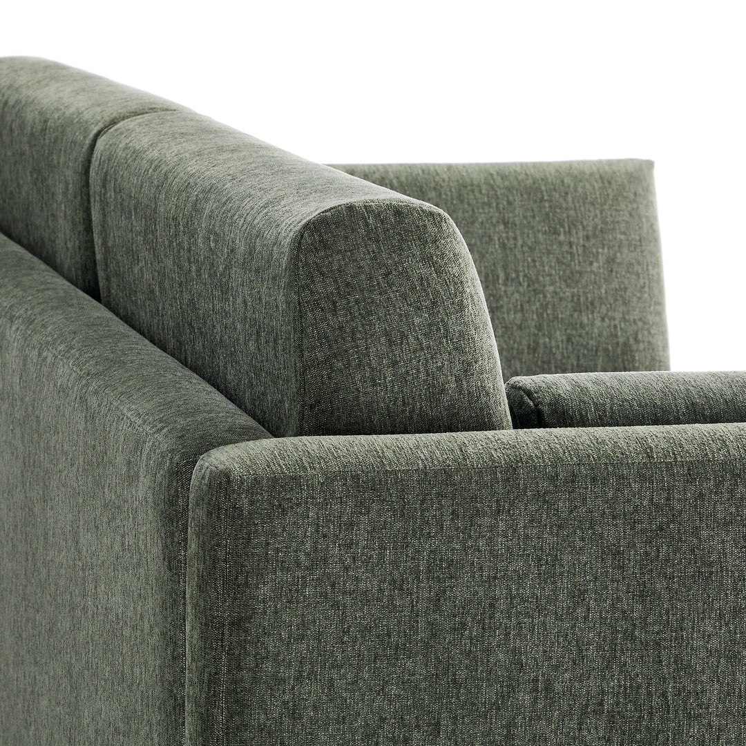 Linden Upholstered Heathered Chenille Sofa in Eucalyptus