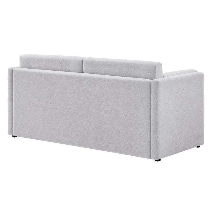 Linden Upholstered Heathered Chenille Sofa in Newsprint