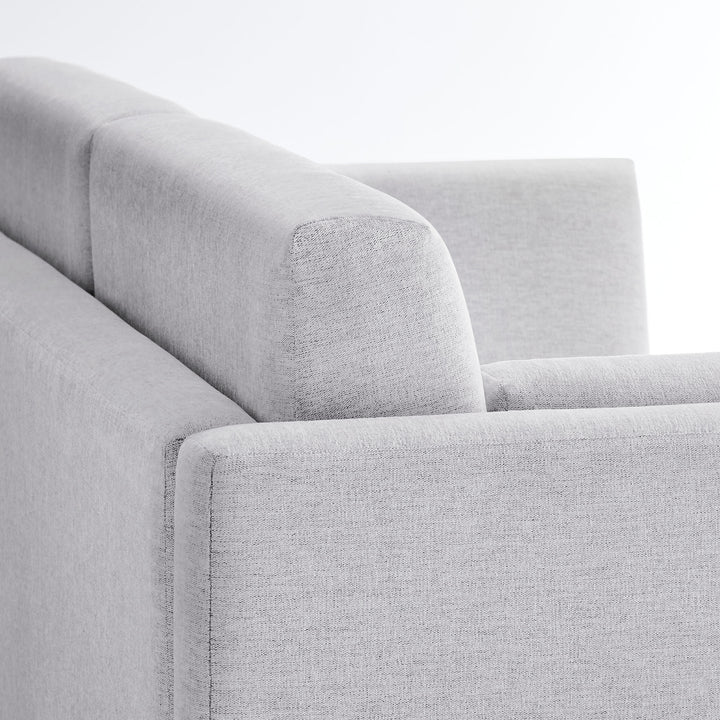 Linden Upholstered Heathered Chenille Sofa in Newsprint