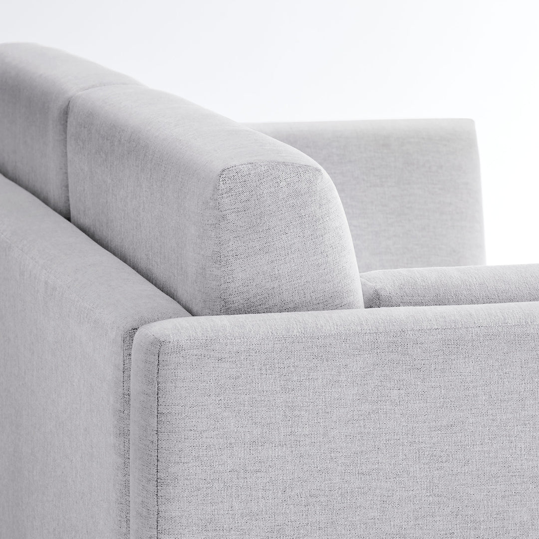 Linden Upholstered Heathered Chenille Sofa in Newsprint