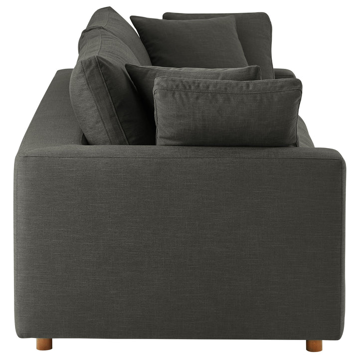 Commix Down Filled Overstuffed Sleeper Sofa in Gray