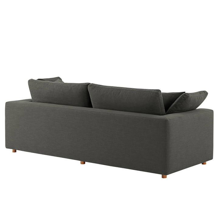 Commix Down Filled Overstuffed Sleeper Sofa in Gray