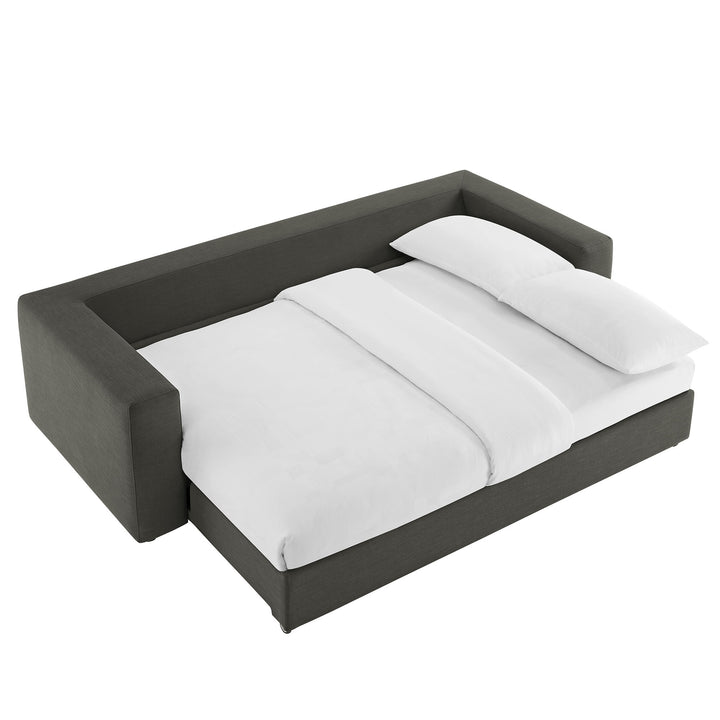 Commix Down Filled Overstuffed Sleeper Sofa in Gray