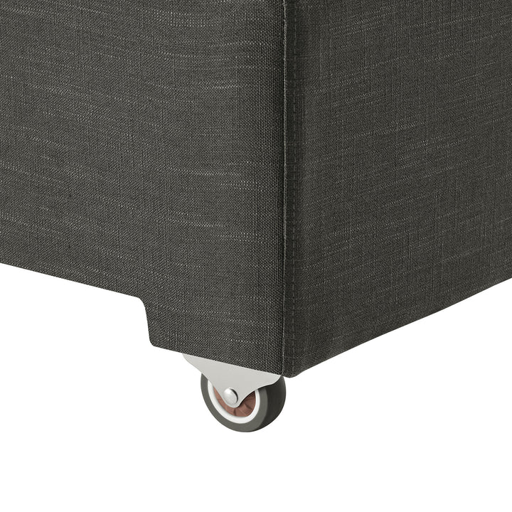 Commix Down Filled Overstuffed Sleeper Sofa in Gray