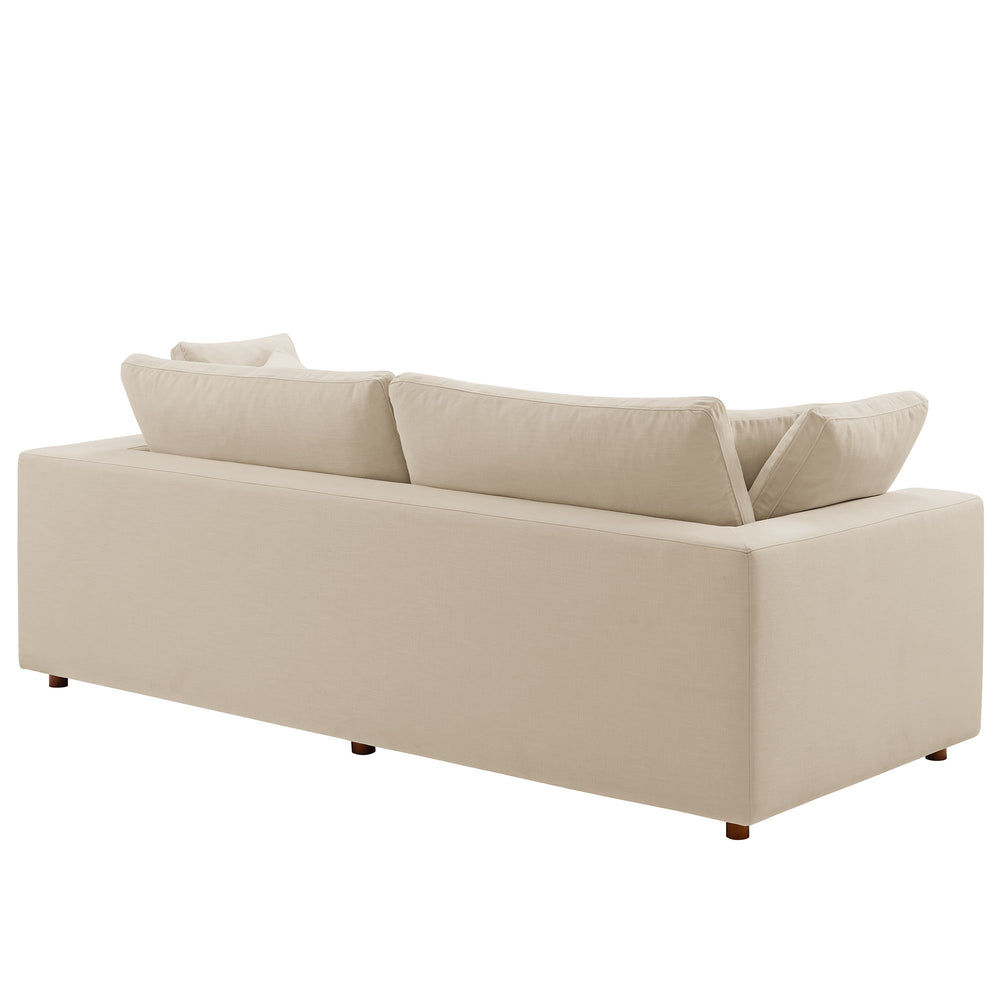 Commix Down Filled Overstuffed Sleeper Sofa in Light Beige