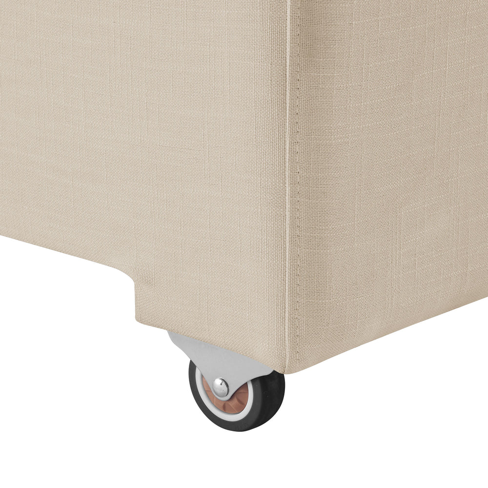 Commix Down Filled Overstuffed Sleeper Sofa in Light Beige
