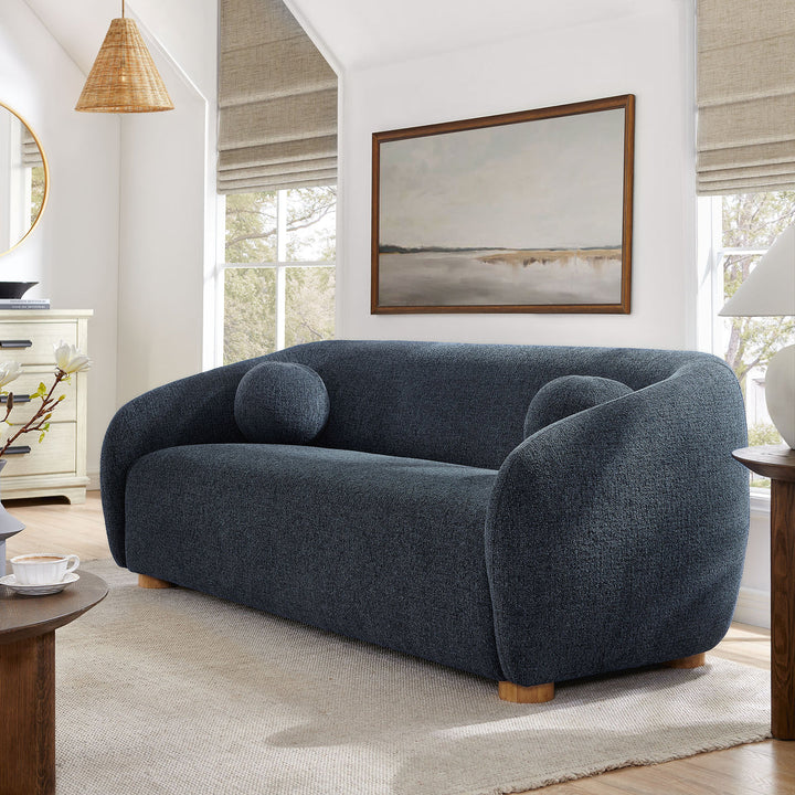 Holland 85" Chenille Fabric Sofa in Dove Gray