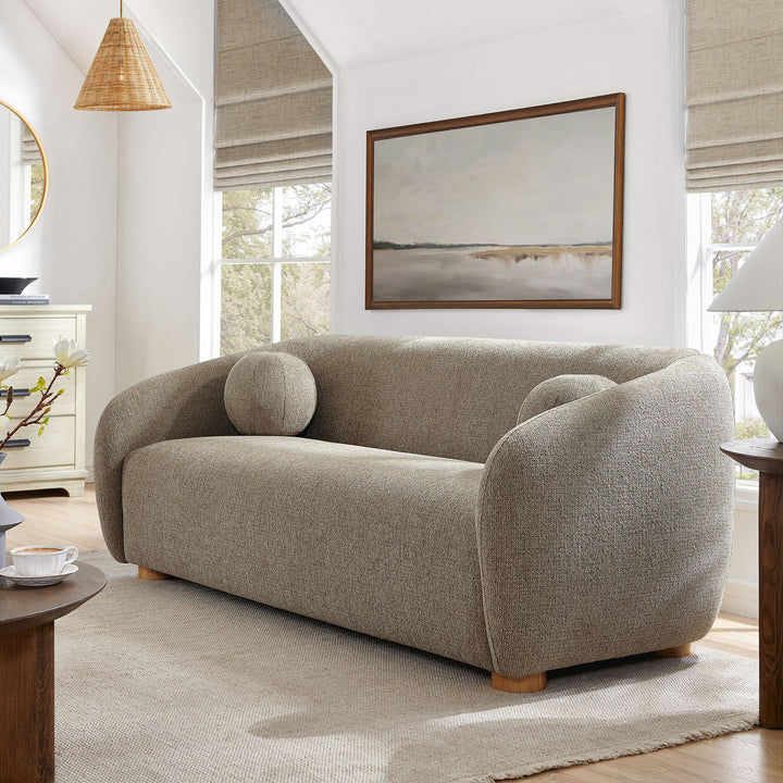 Holland 85" Chenille Fabric Sofa in Dove Gray
