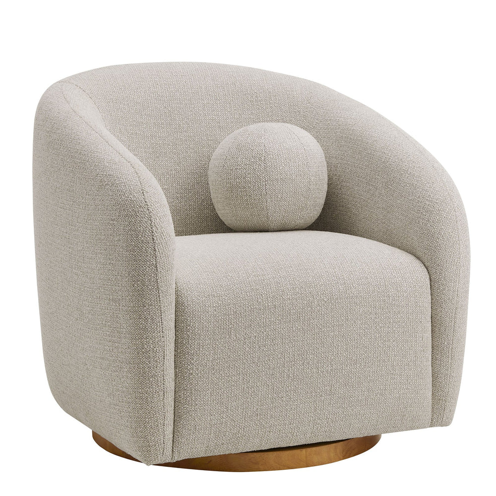 Holland Swivel Chenille Fabric Armchair - detail view