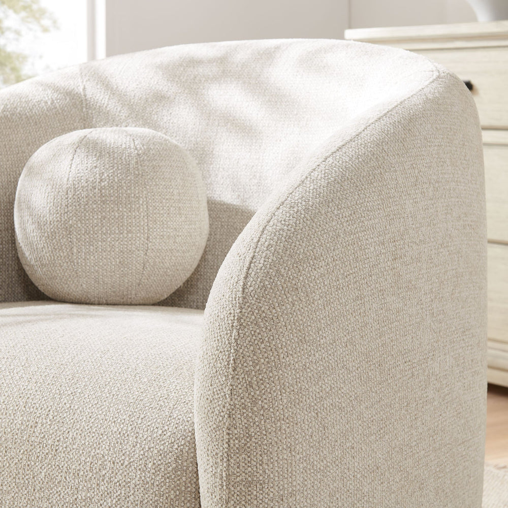 Holland Swivel Chenille Fabric Armchair - alternate view