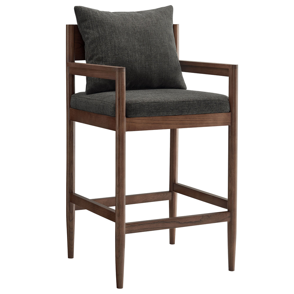 Remington Wood Bar Stool in Charcoal