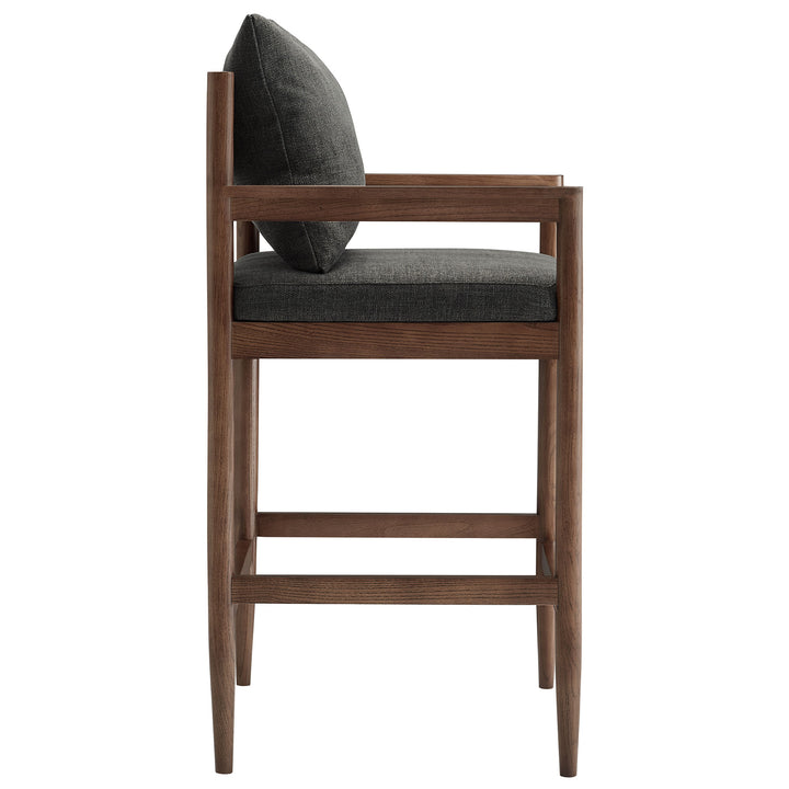 Remington Wood Bar Stool in Charcoal