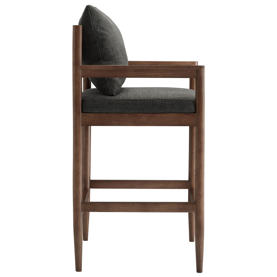 Remington Wood Bar Stool in Charcoal
